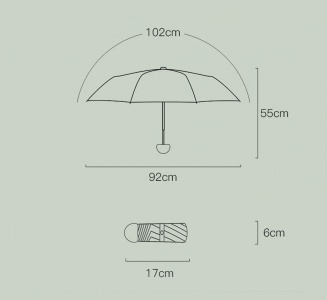 Xiaomi Zuodu Fashionable Umbrella Dark Green
