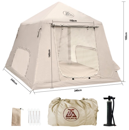 Купить Надувная палатка Tourus Inflatable Camping Tent 240×240×180cm Beige TS-IT01