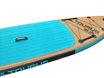 Tourus Inflatable SUP Board 335x84x15cm Blue and Wood, TS-002S