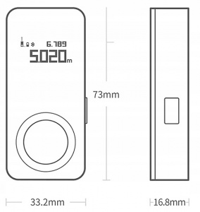 Xiaomi Hoto Smart Laser Measure Negru EU (QWCJY001)
