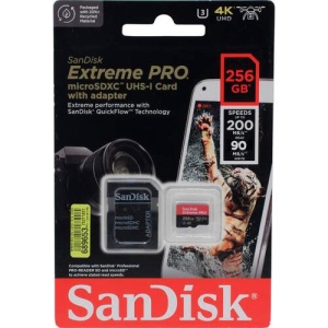 SanDisk Extreme Pro 256GB microSDXC UHS-I with Adapter (SDSQXCD-256G-GN6MA)