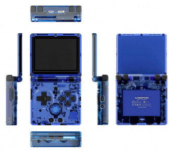 Anbernic Portable Game Console RG35XXSP Blue Transparent