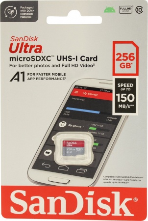SanDisk Ultra 256GB microSDXC Class 10 (SDSQUAC-256G-GN6MN)