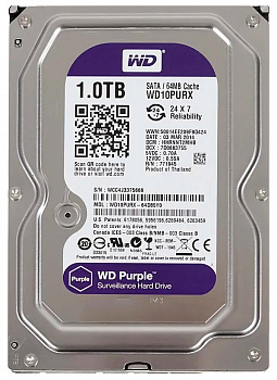 Купить Жёсткий диск HDD 1000 GB (1 TB) SATA-III Purple (WD10PURX)