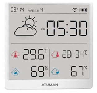 Xiaomi AtuMan Intelligent Temperature and Humidity Clock TH3 Grey