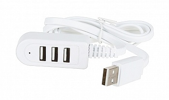 Купить USB hub на 3 порта 1.2м белый