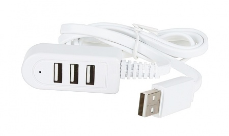 USB hub на 3 порта 1.2м белый