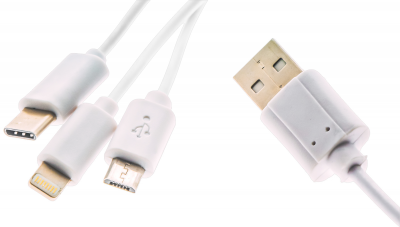 Кабель для зарядки USB-A/MicroUSB/USB-C/Lightning