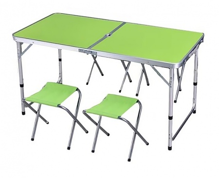 Купить Туристический складной стол и 4 табуретки MirCamping CH020 Green