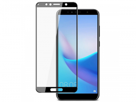 Защитное стекло для Huawei Honor 7A Pro/7C/Y6 Prime 2018 с рамкой 9H Full Glue без упаковки