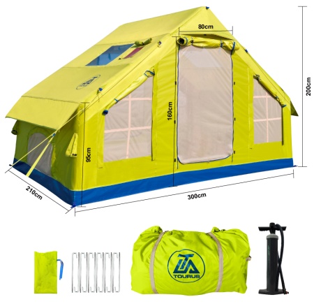 Купить Tourus Inflatable Camping Tent 300×210×200cm Yellow and Blue TS-IT04