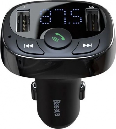 Baseus T-Typed MP3 Car Charger S-09A Black (CCTM-01)