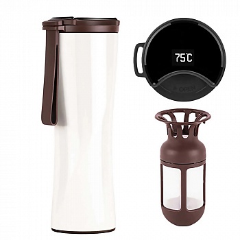 Купить Термокружка Xiaomi Kiss Kiss Fish Moka Smart Coffee Tumbler 450ml (S-U45CW) White