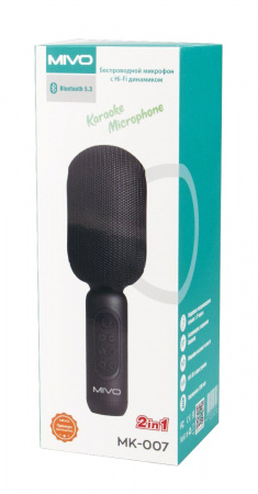 Купить Беспроводной Bluetooth микрофон с караоке Mivo MK-007 Black