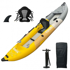 Tourus Inflatable Kayak 328×85×23cm Yellow and Grey, TS-K01