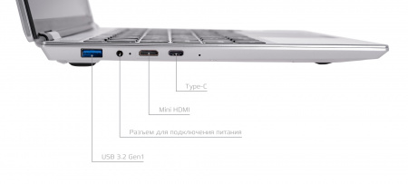 14.1" Notebook Intel N5095 2.0 GHz, RAM 16GB, SSD 512GB, Intel UHD Graphics,WiFi, Bluetooth, Silver