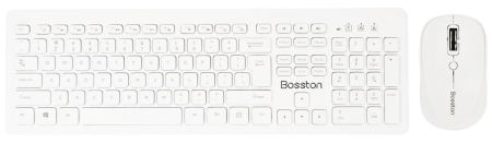 Купить Bosston Wireless Keyboard and Mouse Combo (WS500) White