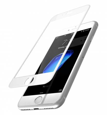 Защитное стекло для iPhone 7 Plus / 8 Plus 5D 0.3mm без упаковки белый