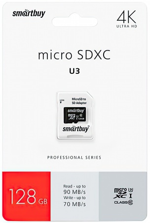 SmartBuy microSDXC 128GB Class 10 U3 Pro