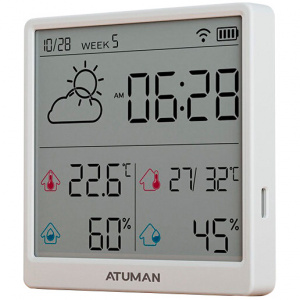 Xiaomi AtuMan Intelligent Temperature and Humidity Clock TH3 White