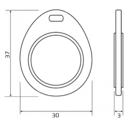Купить Заготовка ключ-брелок IL-07EBW