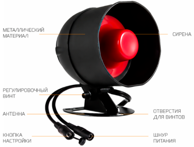 Купить CARCAM Tuya Wi-Fi Big Sound Outdoor Siren 105WT