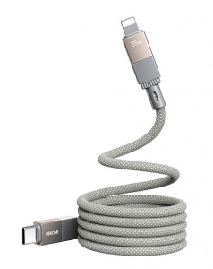 Купить Wekome Magneto Series Magnetic Data Cable Type-C to Lighting 1m 35W (WDC-47) Grey