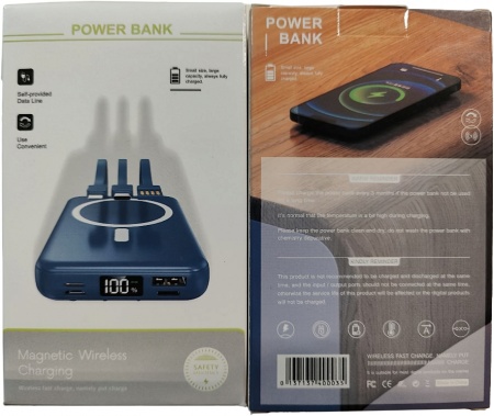Power Bank Magnetic Wireless Charging 20000mAh Black
