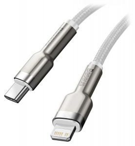 Baseus Cafule Series Metal Data Cable Type-C to iP PD 20W 1m White (CATLJK-A02)