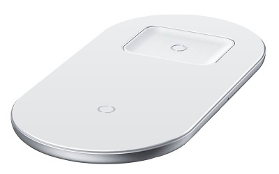 Xiaomi Baseus Simple 2 in 1 Wireless Charger белый