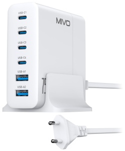 Купить Быстрое компактное зарядное GAN устройство Mivo MP-750Q
