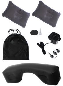 Купить Inflatable Auto Airbed, Two Pillows, Auto Air Pump, Repair Kit, 175x155 cm. (MTE-134) Black