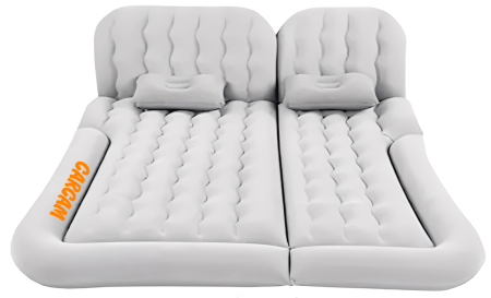 Купить CARCAM Inflatable Auto Airbed, Two Pillows, Auto Air Pump, Repair Kit, 175x155 cm. (CCMTE134) Gray
