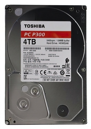 Toshiba P300 HDWD240UZSVA, 4ТБ, HDD, SATA III, 3.5"