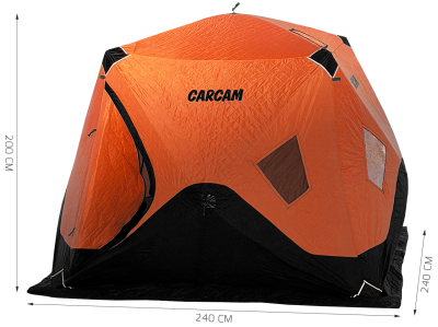 Купить CARCAM Winter Camping Tent 240×240×200cm Orange/Black 